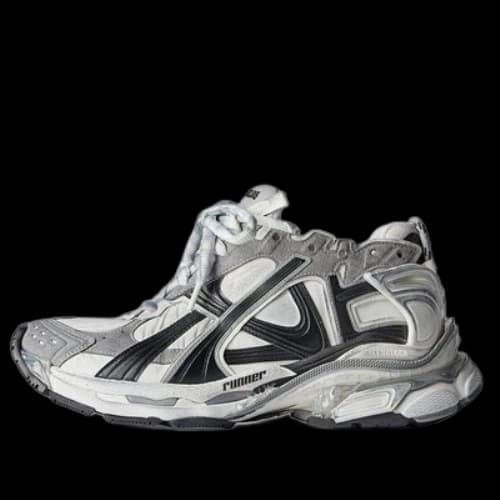 Balenciaga Runner SneakerS 'Grey White and Black Nylon and Suede Like Fabric' (Women's)