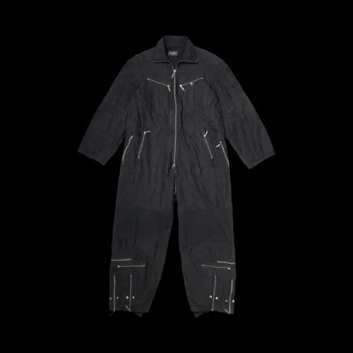 Balenciaga Upcycled Overall Jumpsuit Black