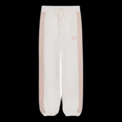 Gucci GG Felted Cotton Jersey Jogging Pants 'Off White Pink' (Women's)