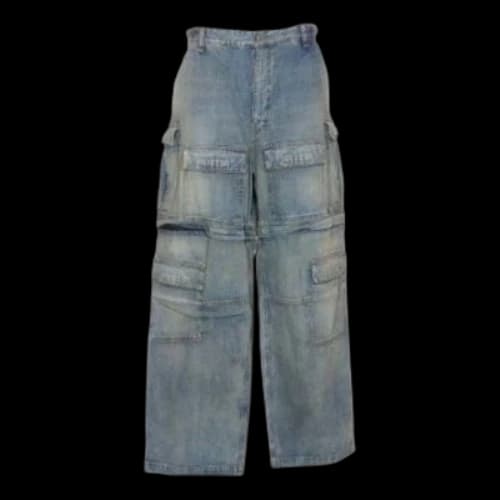 Balenciaga 24SS Zipper Type 2Way Denim Cargo Pants 'Blue' (Women's)