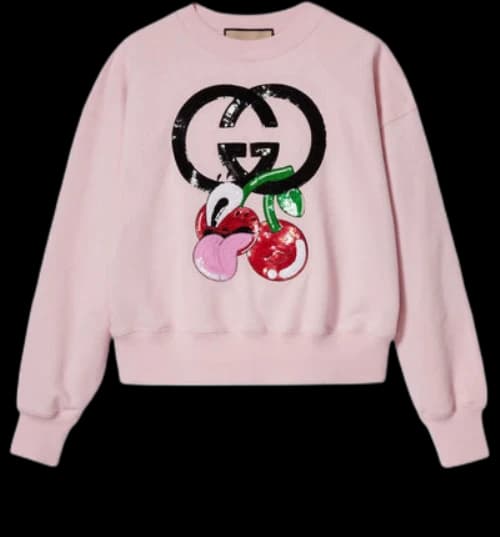 Gucci Cotton Jersey Sweatshirt With Embroidery 'Pink' (Women's)