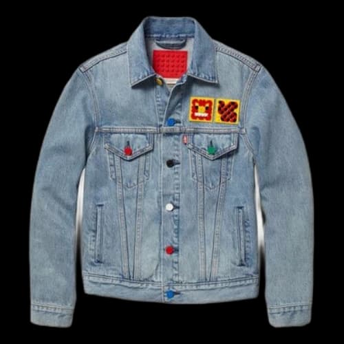 To Be Defined Levis x LEGO Group Crossover Series lapel Denim Jacket Denim Blue