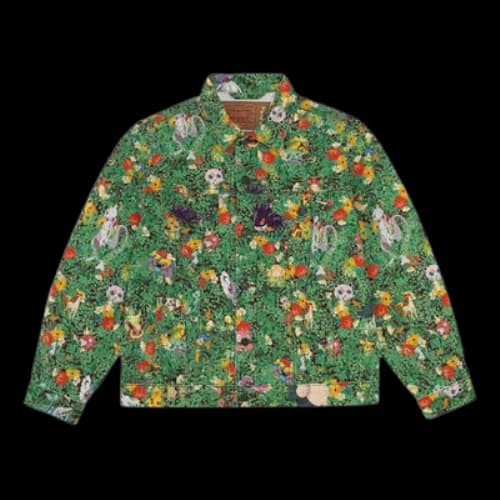 To Be Defined Levis x Pokmon Crossover lapel Full Print Denim Jacket