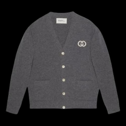 Gucci Knit Wool Cardigan With Interlocking G 'Grey'