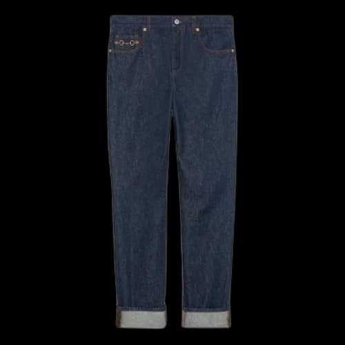 Gucci Denim Pant With Horsebit 'Dark Blue'