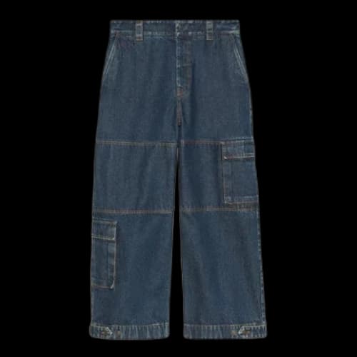 Gucci Denim Trousers With Gucci Label 'Dark Blue'