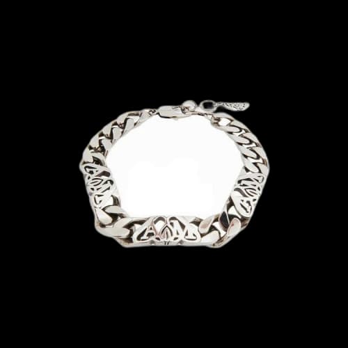 Alexander McQueen Seal Logo Chain Bracelet 'Antique Silver'