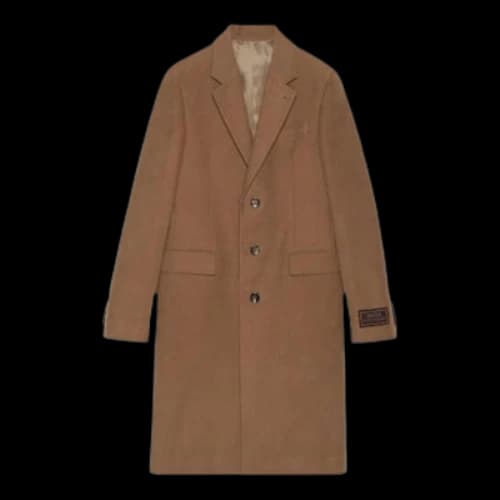 Gucci Smooth Coat With Gucci Web Label 'Light Brown'