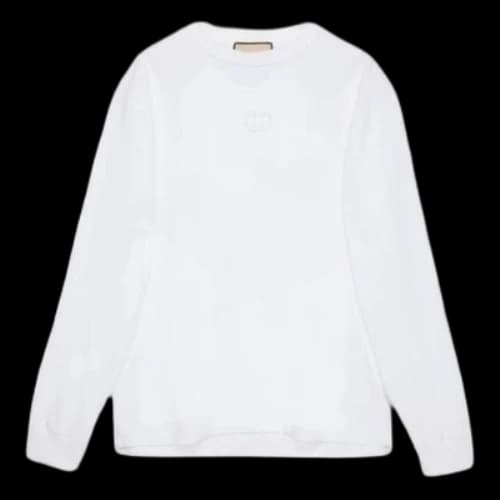 Gucci Cotton Jersey Long Sleeve T-shirt 'Beige'