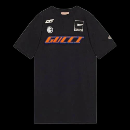 Gucci Moto Logo Long T-Shirt 'Black'