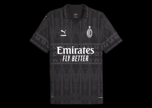 Puma x Pleasures AC Milan 2023/24 Dark Version Authentic Jersey (Imported Version) Black