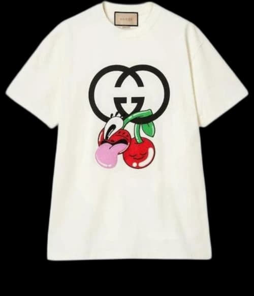 Gucci Cotton Jersey Printed T-Shirt 'Off White' (Women's)
