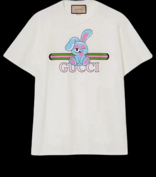 Gucci Cotton Jersey Printed T-Shirt 'Off White' (Women's)