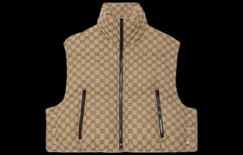 Gucci GG Canvas Padded Vest 'Beige' (Women's)