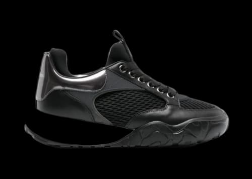 Alexander McQueen Court Black White Mesh