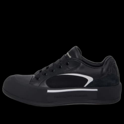 Alexander McQueen Skate Deck Plimsoll Shoes 'Black White'