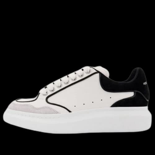 Alexander McQueen Oversized Leather Sneakers 'White Black'