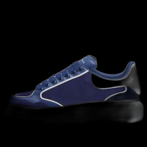 Alexander McQueen Oversized Leather Sneakers 'Blue White'