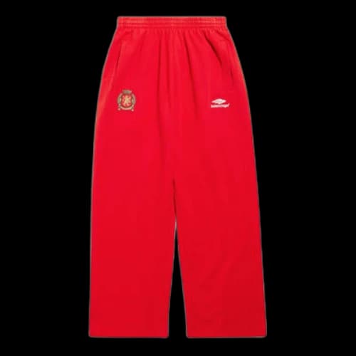 Balenciaga Soccer Baggy Sweatpants 'Red White'