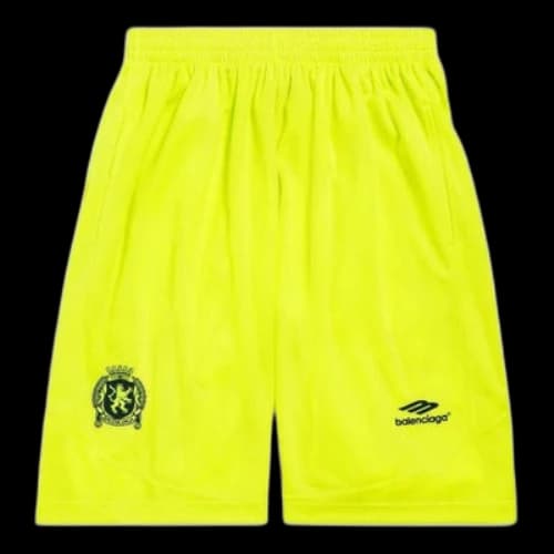 Balenciaga Baggy Soccer Shorts 'Neon Yellow'