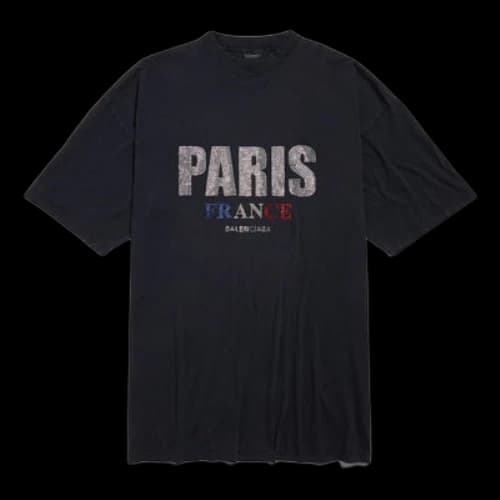 Balenciaga Paris Strass T-Shirt Dress 'Black' (Women's)