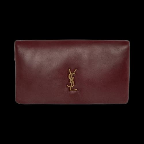 Saint Laurent Large Bi-Fold Wallet 'Rouge Merlot'