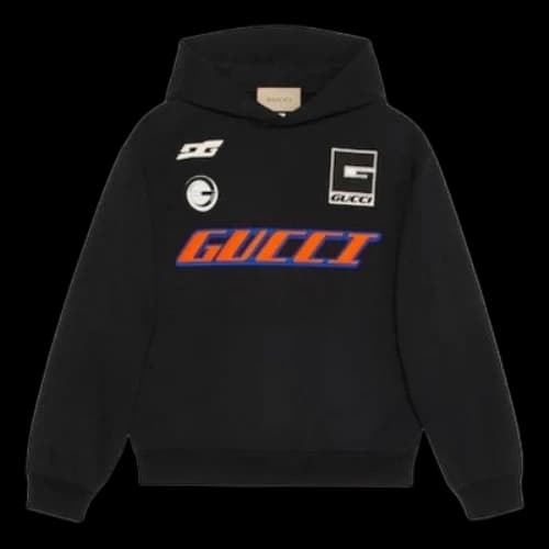 Gucci Moto Logo Hoodie 'Black Multi'