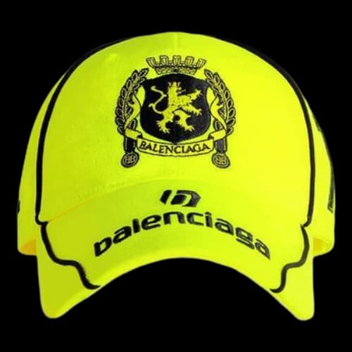 Balenciaga Paris Soccer Cap 'Neon Yellow'