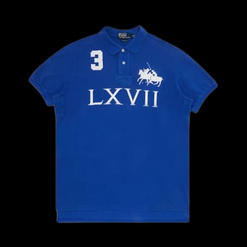 Polo Ralph Lauren Vintage Short-Sleeve LXVII Logo Polo Shirt 'Blue'