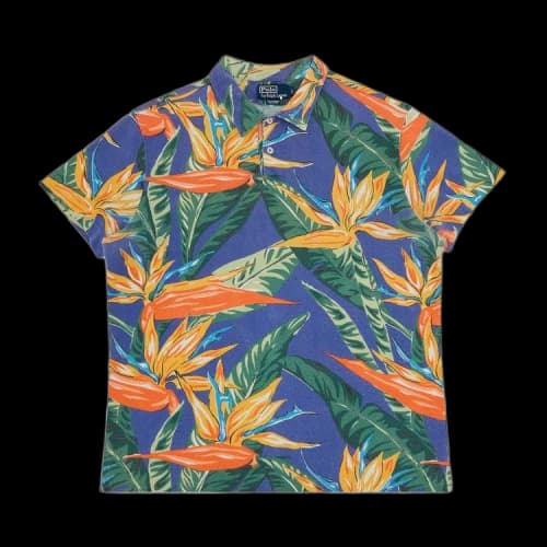 Polo Ralph Lauren Vintage Short-Sleeve Birds Of Paradise Polo Shirt 'Blue'