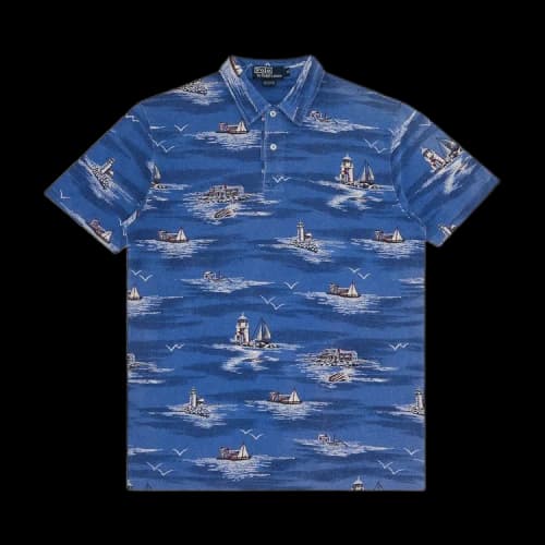 Polo Ralph Lauren Vintage Short-Sleeve Lighthouse Polo Shirt 'Blue'