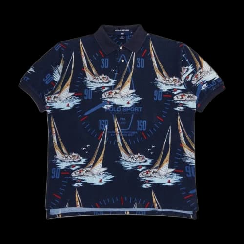 Polo Ralph Lauren Vintage Polo Sport Short-Sleeve Sailing Polo Shirt 'Navy'