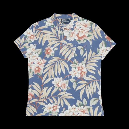 Polo Ralph Lauren Vintage Short-Sleeve Hawaiian Polo Shirt 'Blue'