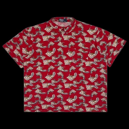Vintage Polo Ralph Lauren Sneaker Polo Shirt 'Red'