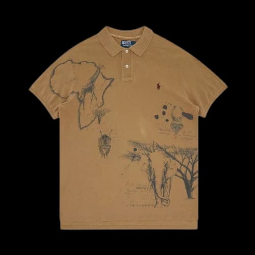Vintage Polo Ralph Lauren Painter's Canvas Polo Shirt 'Tan'
