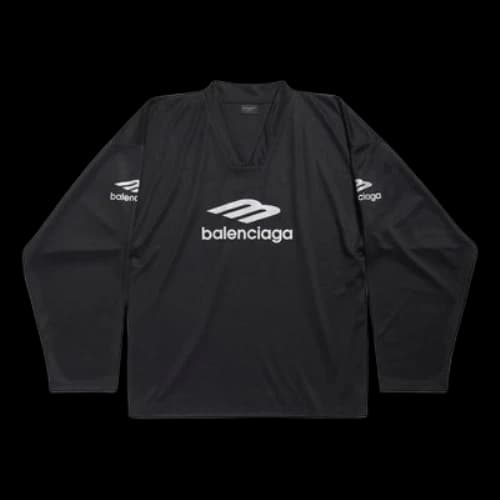 Balenciaga 3B Sports Icon Ski Long Sleeve T-Shirt Large Fit 'Black'