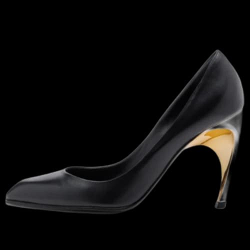 Alexander McQueen Armadillo Leather Pumps 'Black Silver' (Women's)
