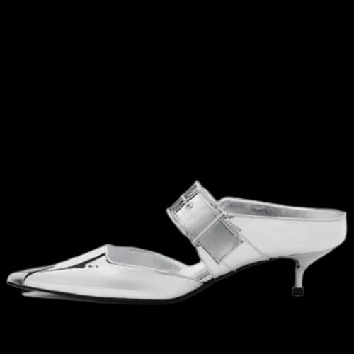 Alexander McQueen Punk Mules 'Silver' (Women's)