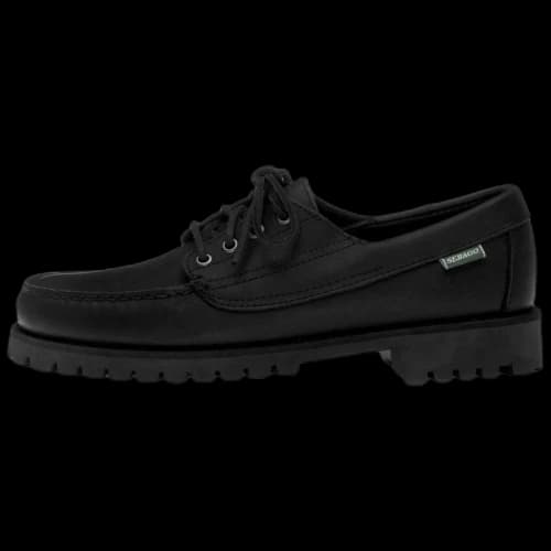 Sebago Askook Lug Taos Leather Casual Shoes Men's Black