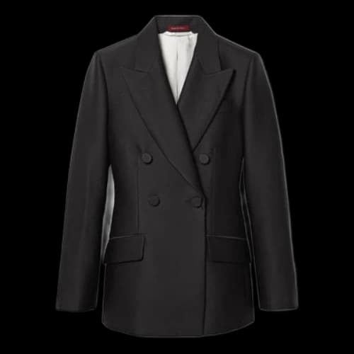Gucci Double Breasted Wool Silk Jacket 'Black' (Women's)