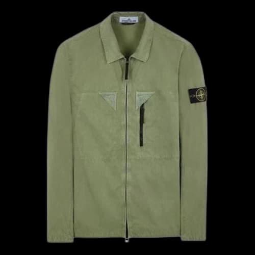 STONE ISLAND Garment-Dyed Jacket 'Sage'