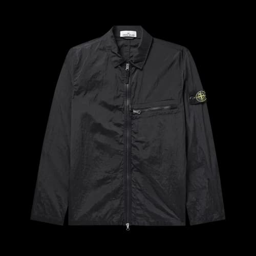 Stone Island Logo Patch Overshirt 'Charcoal'
