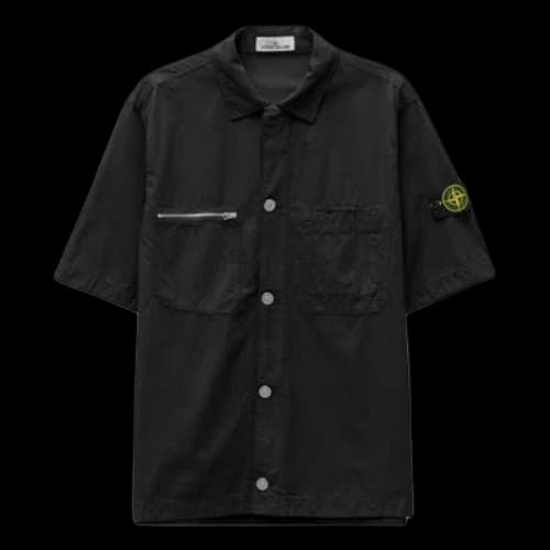 STONE ISLAND Zip Pocket Shirt 'Black'