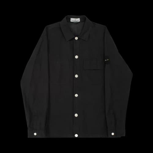 Stone Island Button Down Shirt 'Black'
