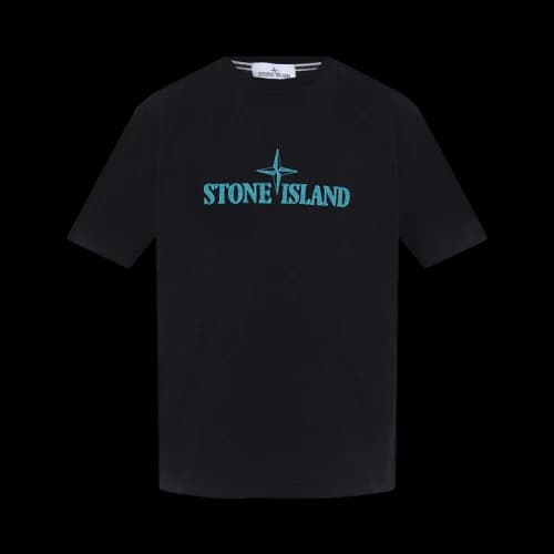 STONE ISLAND Script T-shirt 'Black'