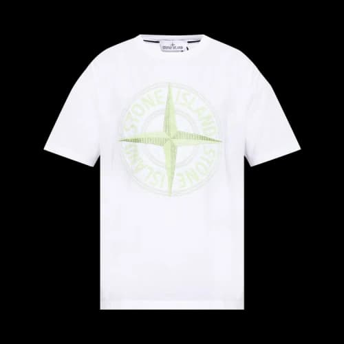 STONE ISLAND Logo Print T-Shirt 'White'