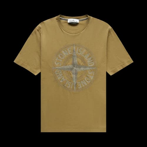 Stone Island Logo Print T Shirt 'Brown'