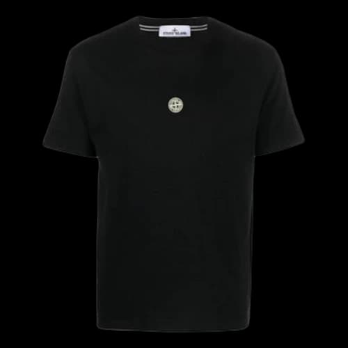 STONE ISLAND Plain Logo T-shirt 'Black'