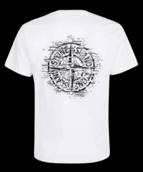 Stone Island Chest and Back Logo T-shirt White