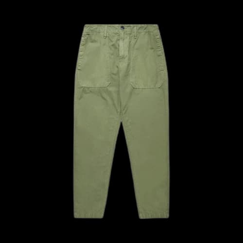 Stone Island Logo Appliqué Cotton Regular Pants 'Green'
